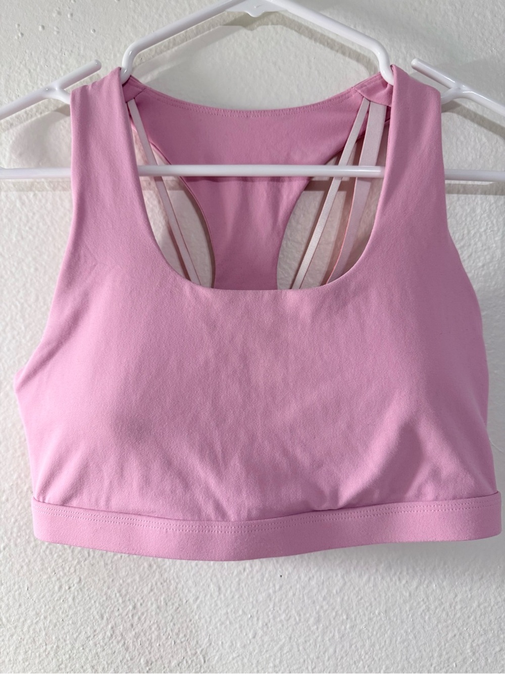 Fabletics Light Pink Strappy Back Sports Bra